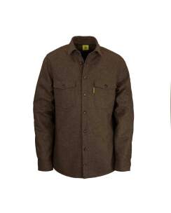 WALDKAUZ Merino-Lodenhemd "Grimbart", Dunkelbraun S