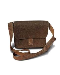 WALDKAUZ Filz-Tasche braun, querformatig,