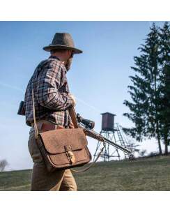 WALDKAUZ Filz-Tasche braun, querformatig,