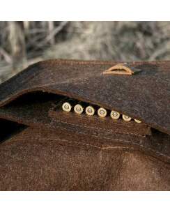 WALDKAUZ Filz-Tasche braun, querformatig,