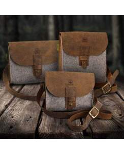 WALDKAUZ Filz-Jagdtasche &quot;Dr&uuml;ckerchen&quot; hochformatig