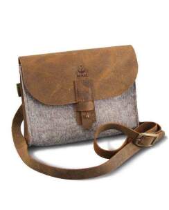 WALDKAUZ Filz-Jagdtasche &quot;Dr&uuml;ckerchen&quot; hochformatig