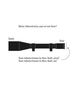 WALDKAUZ Zielfernrohrschutz &quot;weit&quot; bis 50er Objektivdurchm.