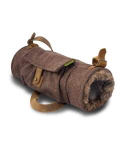 WALDKAUZ Jagd-Muff aus Loden mit Kaninfell