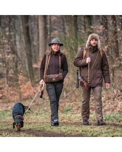 WALDKAUZ Jagd-Muff aus Loden mit Fuchsfell