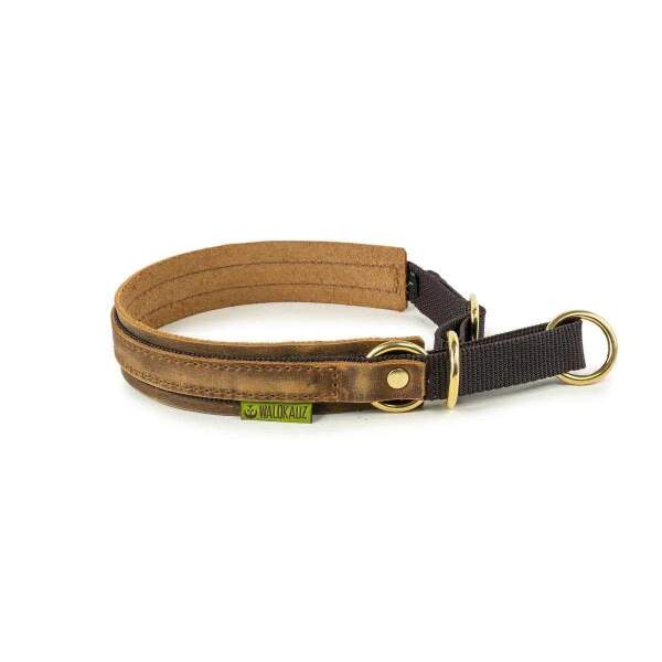 WALDKAUZ Zug-Stopp-Halsband Bremso Braun L