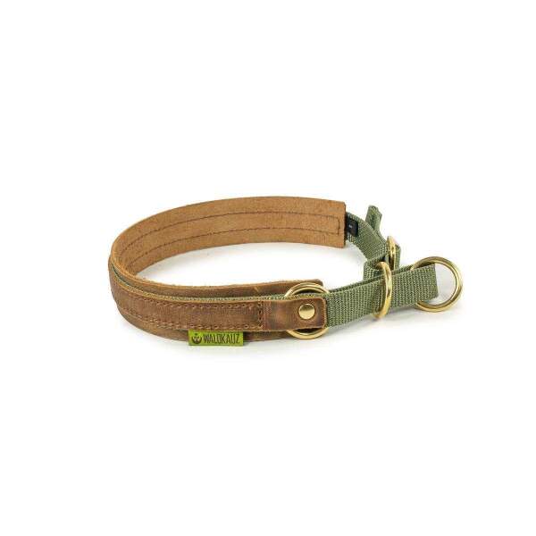 WALDKAUZ Zug-Stopp-Halsband Bremso Oliv XL