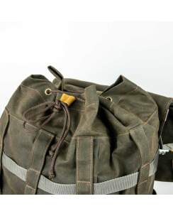 STEINKAUZ Waxcottonrucksack &bdquo;Bushmann&ldquo;, Wax-Oliv