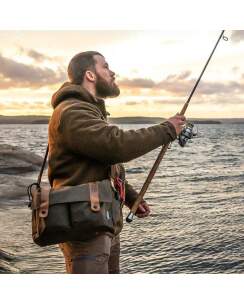 STEINKAUZ Waxcotton-Tasche &bdquo;Fischland&ldquo;, Wax-Oliv