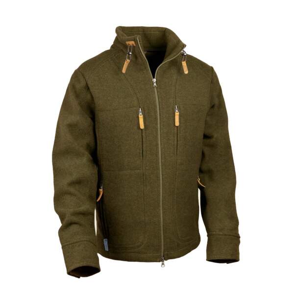 STEINKAUZ Weiche Lodenjacke "Kragenhuber" - Moosgrün