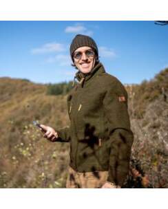 STEINKAUZ Weiche Lodenjacke "Kragenhuber" - Moosgr&uuml;n