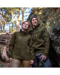 STEINKAUZ Weiche Lodenjacke "Kragenhuber" - Moosgr&uuml;n