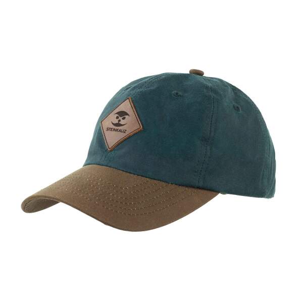STEINKAUZ Waxcotton Basecap "Parasol", Petrol
