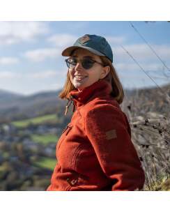 STEINKAUZ Waxcotton Basecap "Parasol", Petrol