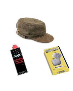Lodencap "Schirmling" braun, Tschenwärmer...